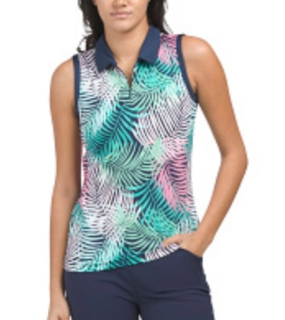 Tommy Bahama Sleeveless Polo Shirt XS Golf Tennis UPF Quick Dry Beachy NWT
